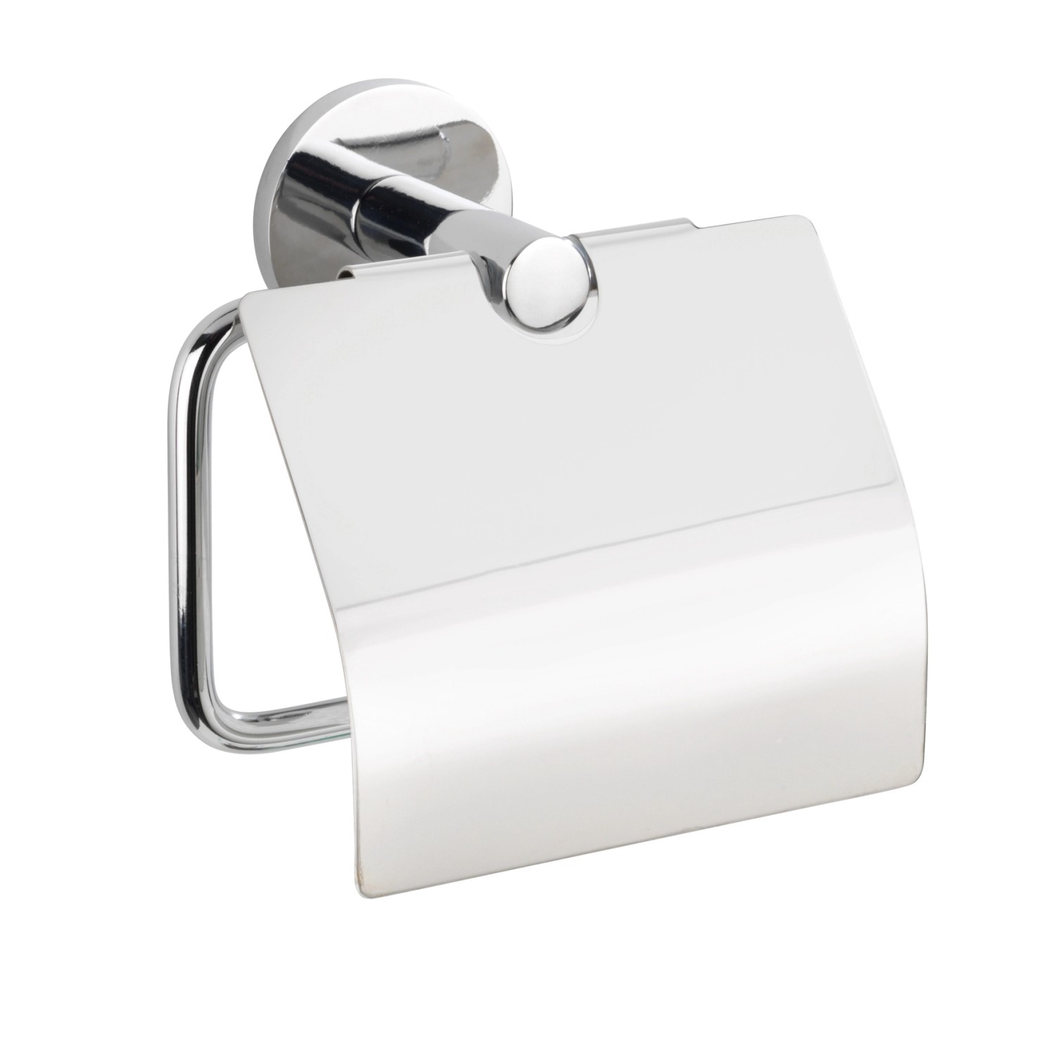 Wenko Toilettenpapierhalter mit Deckel Isera UV-Loc® Silber Glänzend