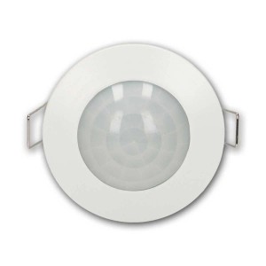 Weißer world-trading-net Decken-Einbau Bewegungsmelder 360 Grad, max. 1200W für Lampen & Leuchten.
