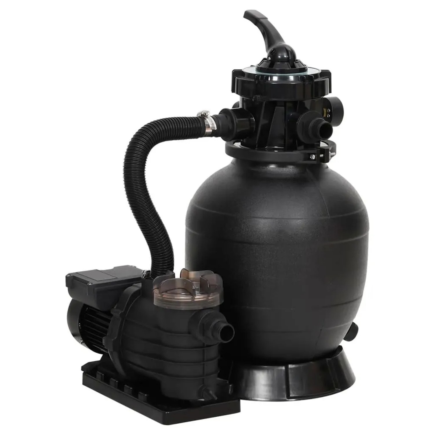 vidaXL Pool-Sandfilteranlage mit Vorfilter Schwarz 93396