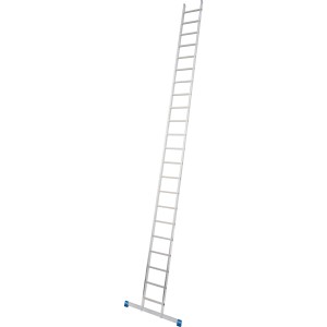 Krause Anlegeleiter Stabilo mit 22 Sprossen, Aluminiumleiter für den Außenbereich.