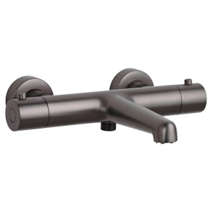 Schöner Wohnen Wannen-Thermostat Dicu Eco-Stop Industrial, Aufputz-Montage, aus Messing in Industrial Optik.