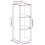 Weißes, stapelbares Bücherregal (30x30x80 cm) aus Holzwerkstoff für Wohnzimmer.
