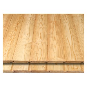 Profilholz Douglasie Kombiprofil mit Nut und Feder, unbehandelt, zur Wand- und Deckenverkleidung.