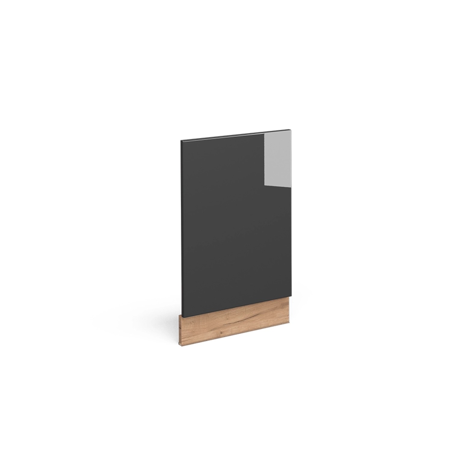 Vicco Frontblende Fame-Line Anthrazit Hochglanz/Goldkraft Eiche 45 cm ohne Arbeitsplatte