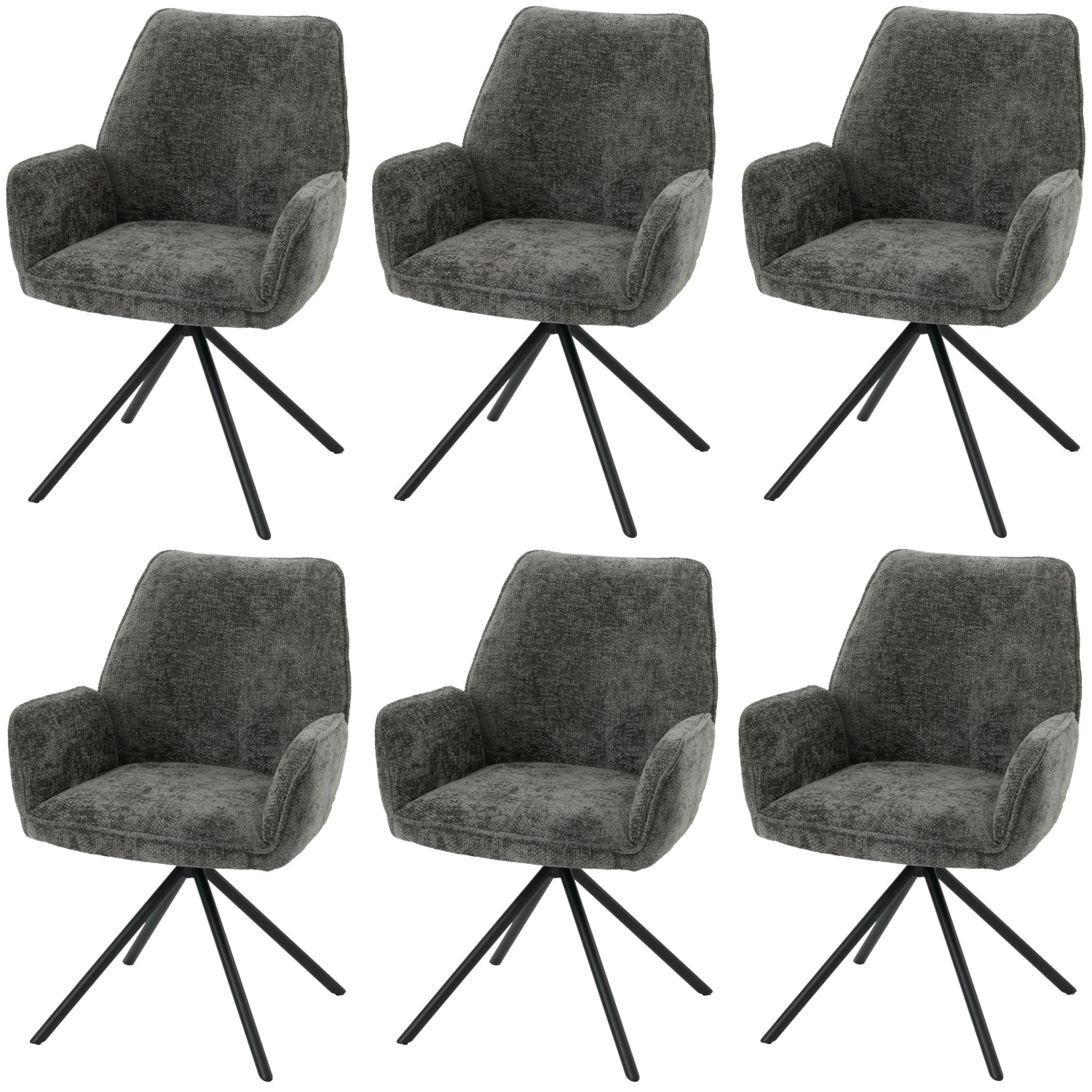 MCW Esszimmerstuhl G67 6er-Set Dunkelgrau günstig online kaufen