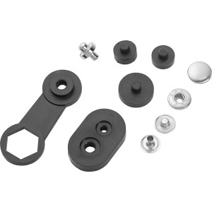 S-Federknopf Set (10 Stück) für Kleidung, Leder & Schmuck. Inkl. Werkzeug.