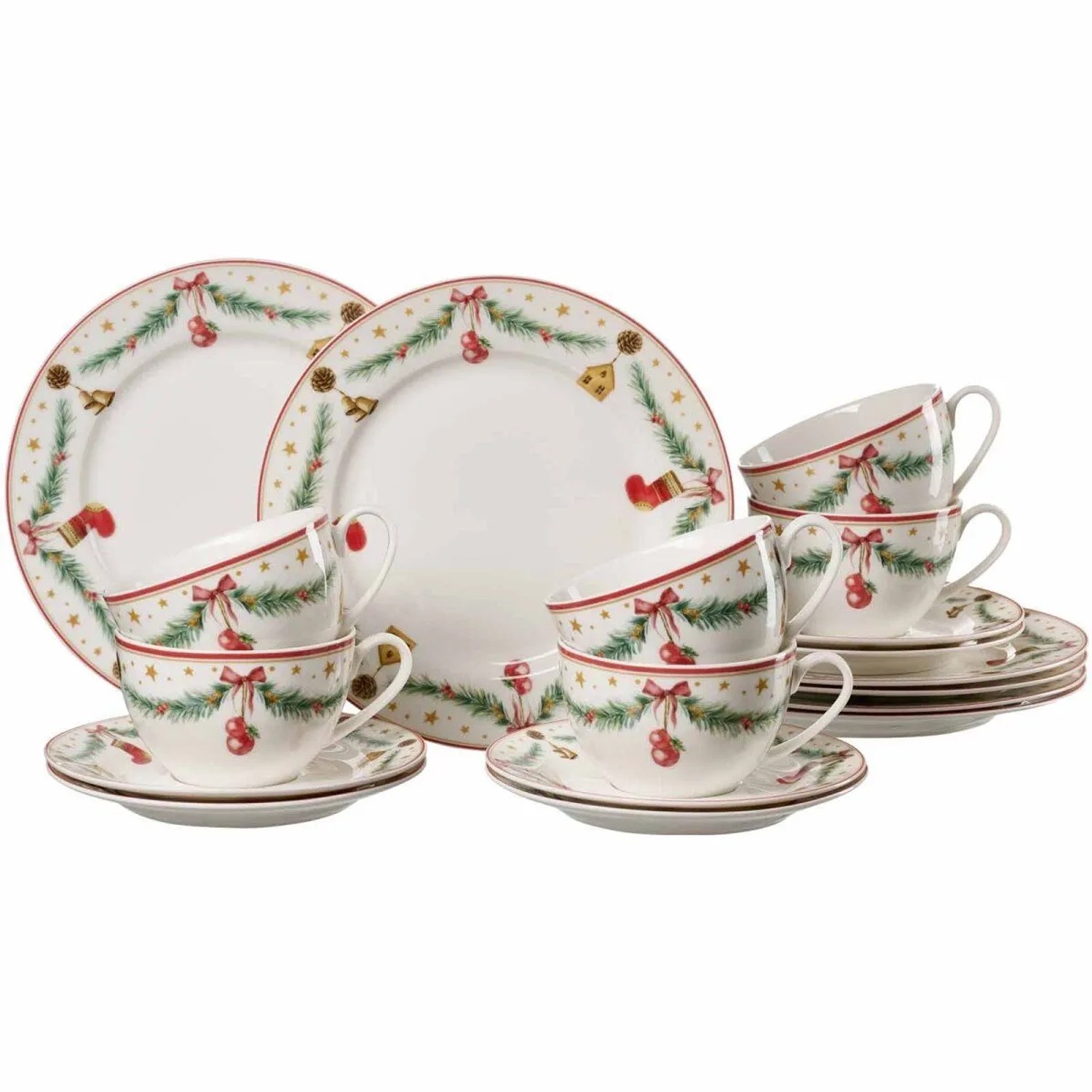 Ritzenhoff & Breker Holly Kaffeeservice 18-teilig Weihnachtsgeschirr