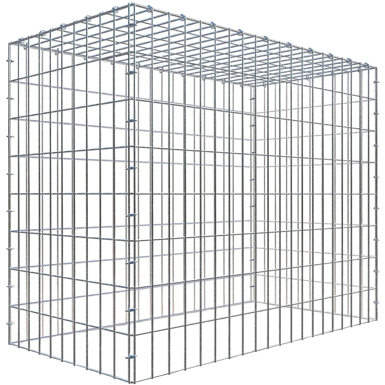 Gabiona C-Ring-Gabione-Anbaukorb Typ 3 80 x 100 x 50 cm Maschenw 5 x 10 cm