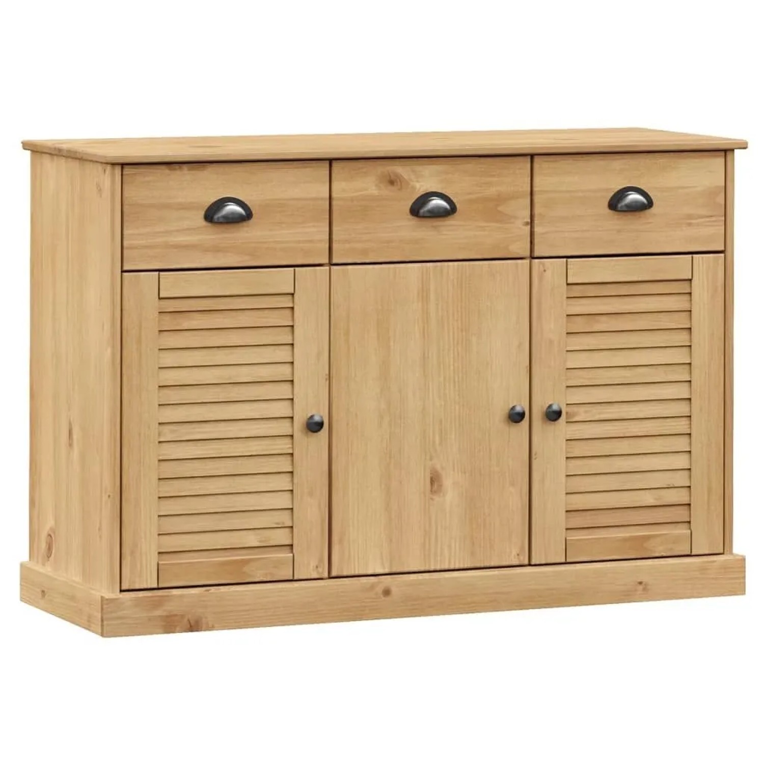 vidaXL Sideboard mit Schubladen VIGO 113x40x75 cm Massivholz Kiefer 353190