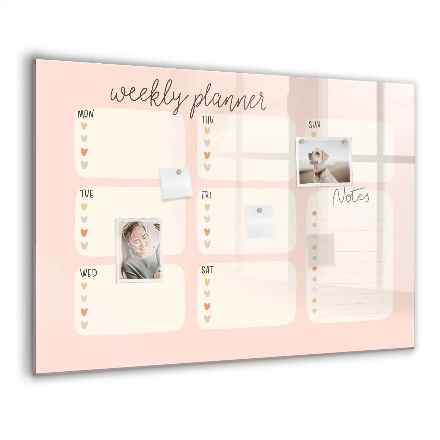 Tulup Magnetische Glastafel Ein Schöner Wochenplaner 100x70 cm Magnettafel Mit Marker Beschreibbar Schwarzer Marker Magn...