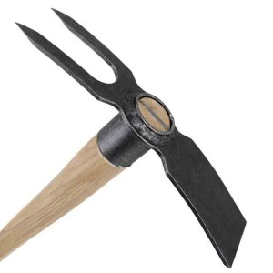 D&O Gerade Doppelhacke mit Holzstiel