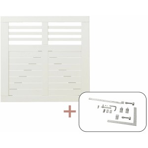 Weißes Nadelholz Gartentor Decora, 100x95 cm, inkl. Beschläge für Selbstmontage.