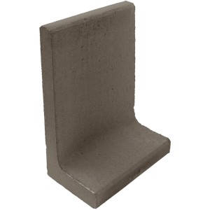 Diephaus L-Stein, unbewehrt, anthrazit, 80x50x50x7 cm. Ideal für Einfassungen und Mauersysteme.