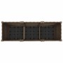 Braunes furnicato Hochbeet (120x40x38 cm) aus Polypropylen, Ansicht von oben.
