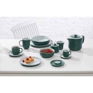 Ritzenhoff & Breker Jasper Milch- & Zuckerset, 2-teilig, Grün. Geschirr-Set aus Keramik.