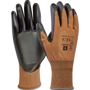 LUX Montagehandschuhe Größe 8, Arbeitshandschuhe mit PU-Beschichtung, wasserabweisend.