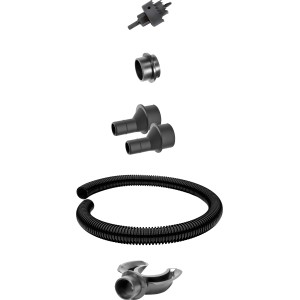 Waterform Anschlussset für Regentonnen, 6-teilig, mit Lochsäge, Schlauch und Verbindungsstücken.