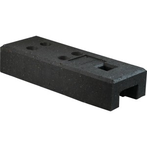 Schake Bauzaunfuß aus Kunststoff, 16 kg, mit 4 Löchern für Bauzäune.