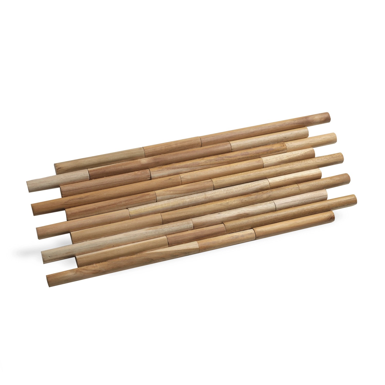 Rebel of Styles Holzverblender UltraWood Teak Round, braune Wandverkleidung aus Teakholz.