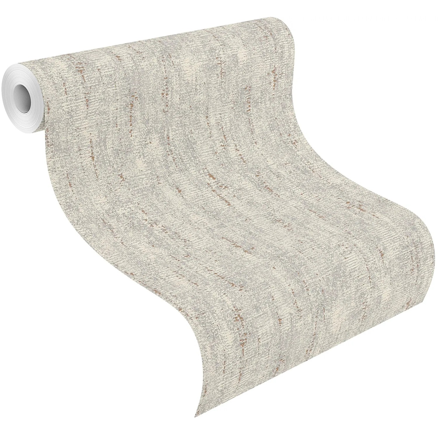 Rasch Vliestapete Tapetenwechsel II 506914, graue Uni-Tapete mit leichter Struktur, Rolle.