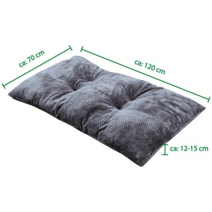 Bestlivings Palettenkissen 70x120 cm, anthrazit. Sitzkissen/Bodenkissen mit Punktmuster für Palettenmöbel.