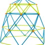 Blau-limesfarbenes Lifetime Klettergerüst Geodome für Spielplätze & Gärten.