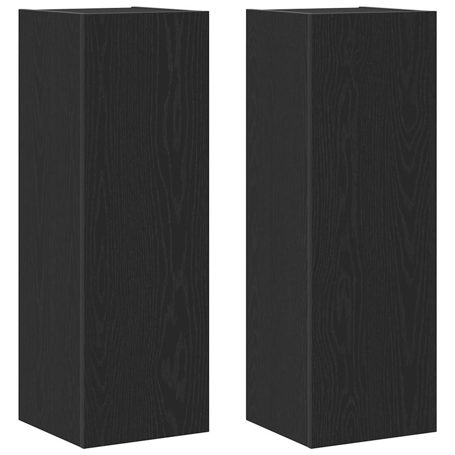 vidaXL Wand-TV-Schrank 2 Stk Schwarze Eiche 30,5 x 30 x 90 cm 862571 günstig online kaufen