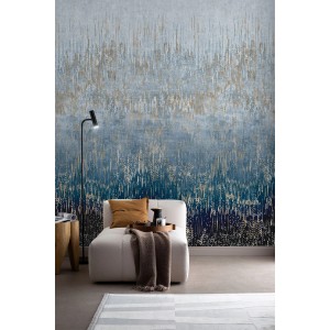 Schöner Wohnen Digitaldruck-Tapete Golden Horizon 280 cm x 159 cm Blau FSC®