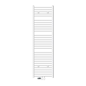 Weißer ECD Germany Badheizkörper 500x1800 mm mit Anschlussgarnitur für Durchgang.