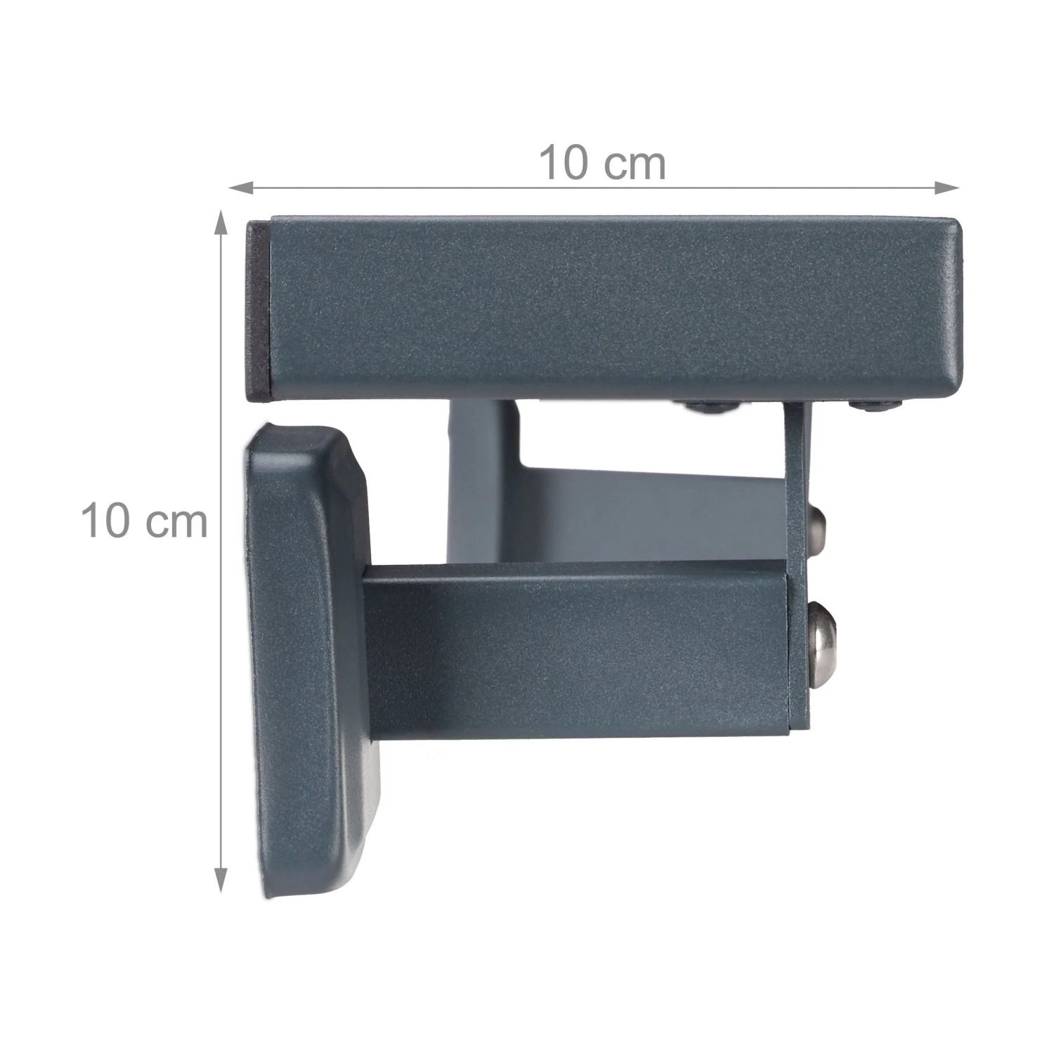 Relaxdays Handlauf Stahl Anthrazit Eckig 150 cm_5