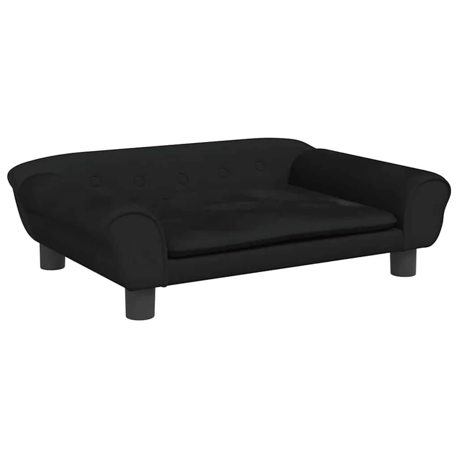 vidaXL Kindersofa Schwarz 70x45x26 cm Samt 3196404