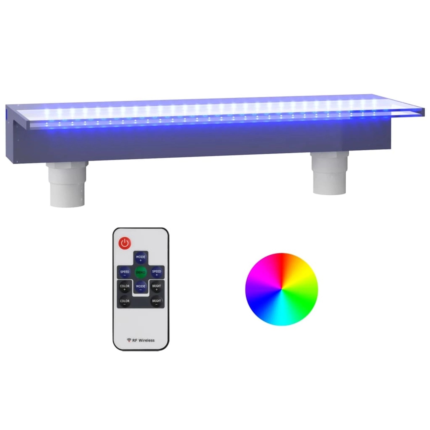 Vidaxl Wasserfall-element Mit Rgb Leds Acryl 60 Cm günstig online kaufen