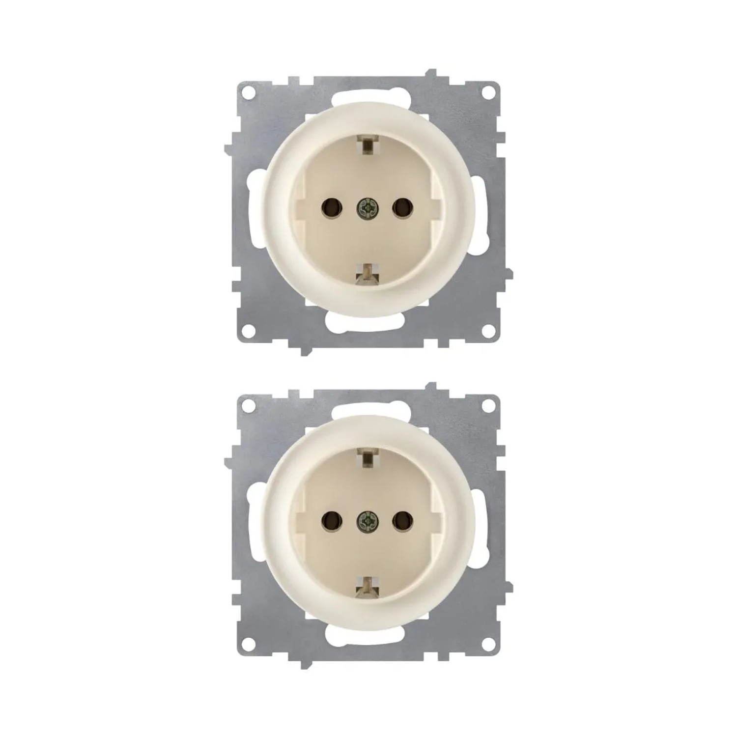 OneKeyElectro 2x Schuko Steckdosen Set Beige