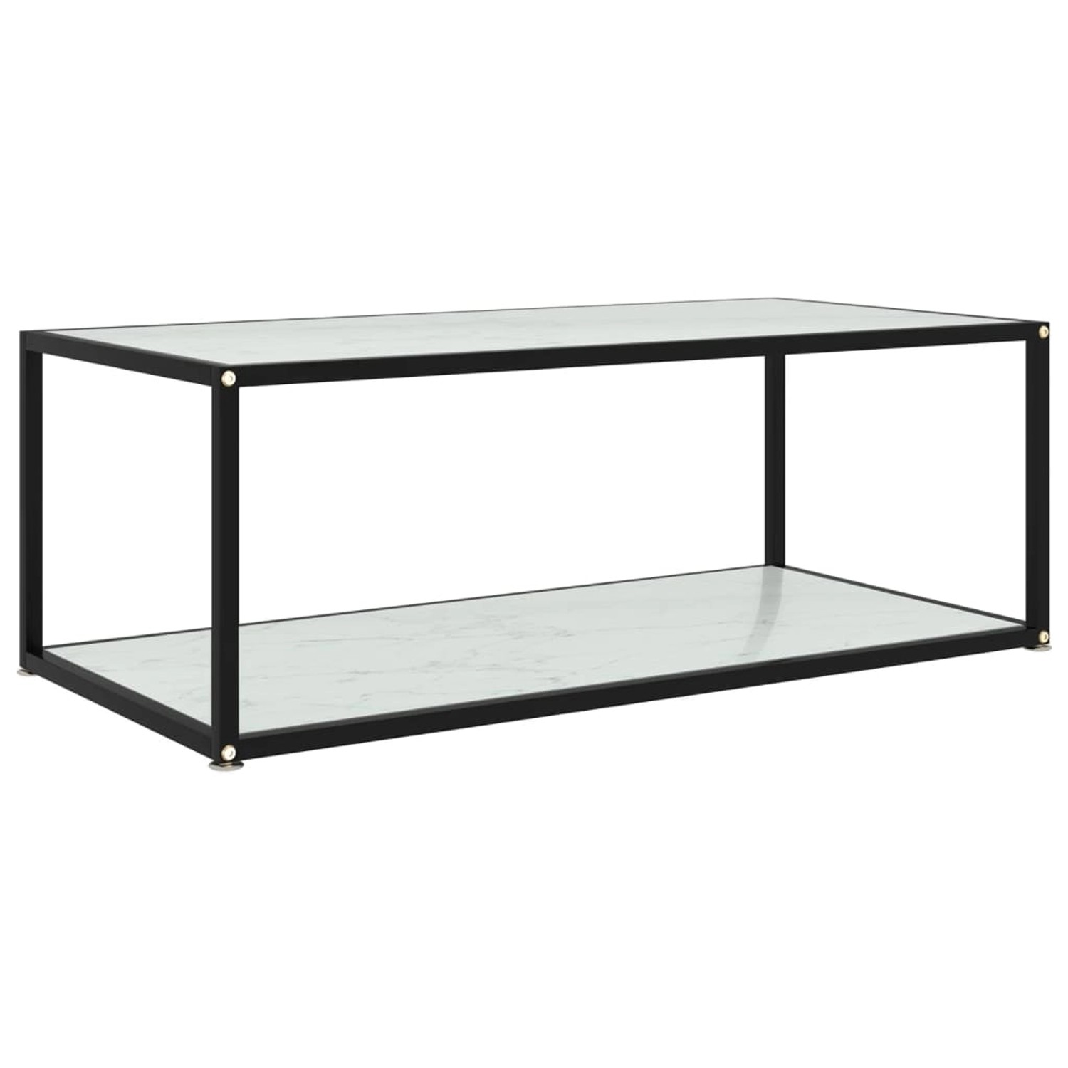 vidaXL Couchtisch Weiß 100x50x35 cm Hartglas 322899