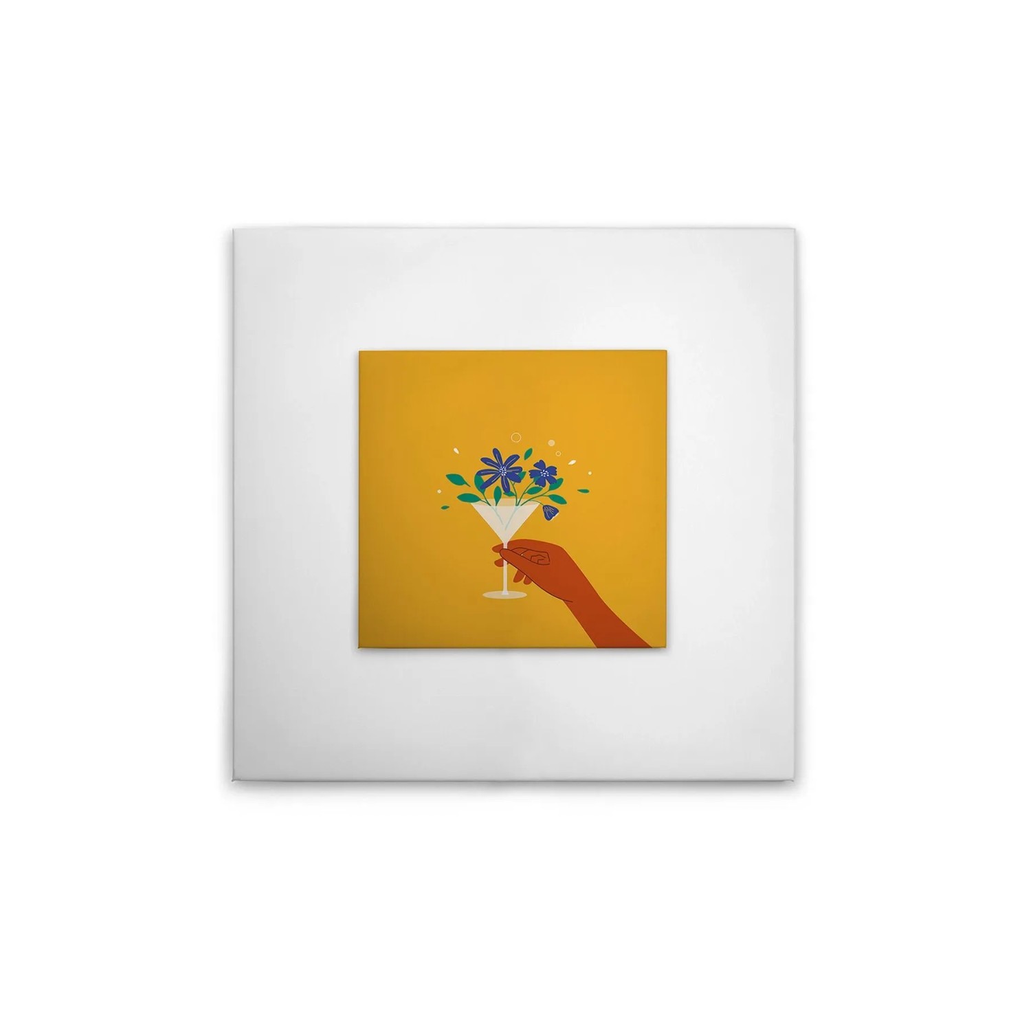 Tadessi Leinwandbild - M1-No.51584 - Blumengläser WG Küche - 50 x 50 cm - Quadratisch