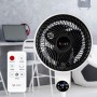 Weißer Vornado Standventilator X4-Life Pinguin DX mit Fernbedienung und digitalem Display.