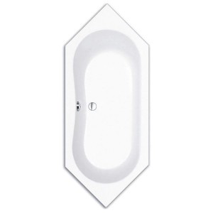 Weiße Steinkamp Sechseckbadewanne 180x80 cm, Acryl Badewanne für Ihr Badezimmer.