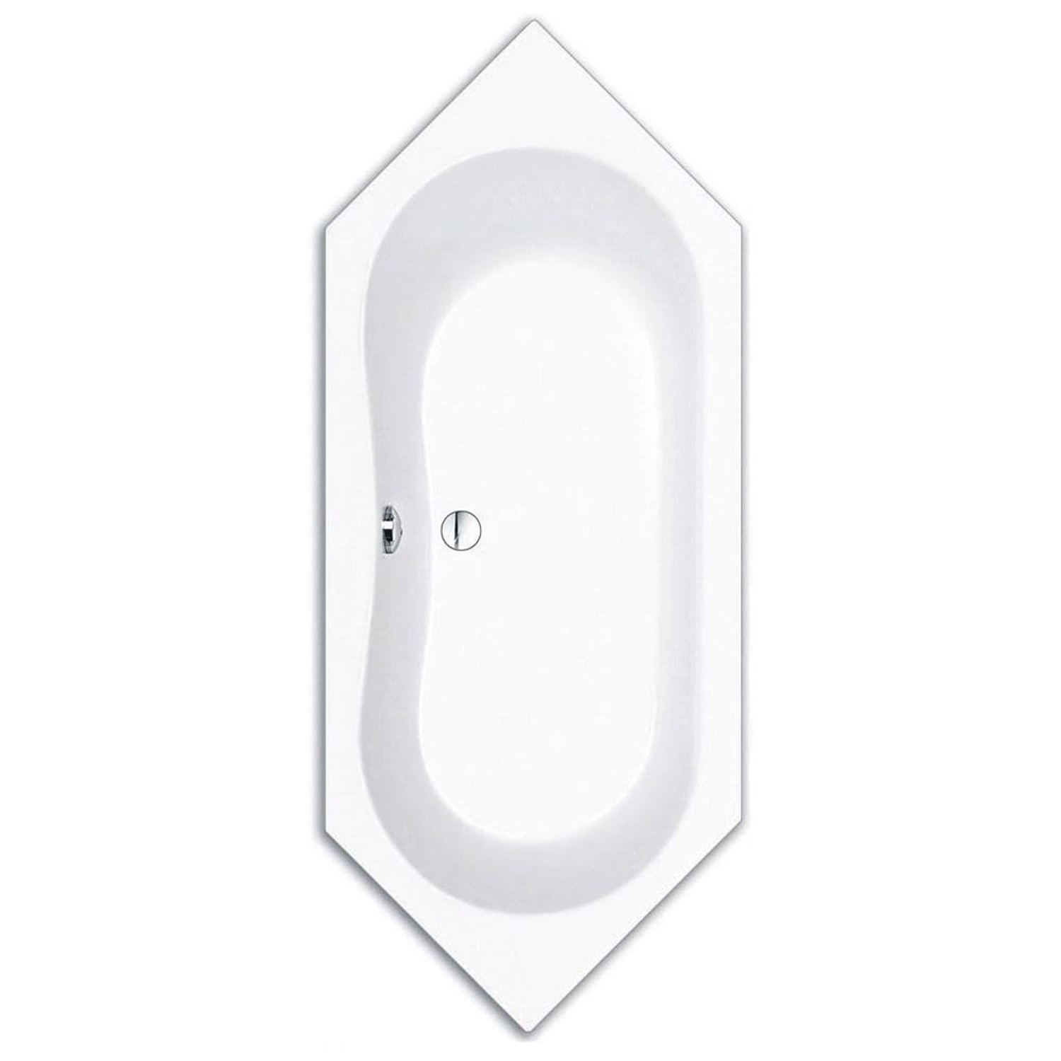 Steinkamp Sechseckbadewanne 180 x 80 cm Life Weiß