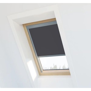 Anthrazitgraues Avosdim Verdunkelungsrollo für Velux C04 Dachfenster.