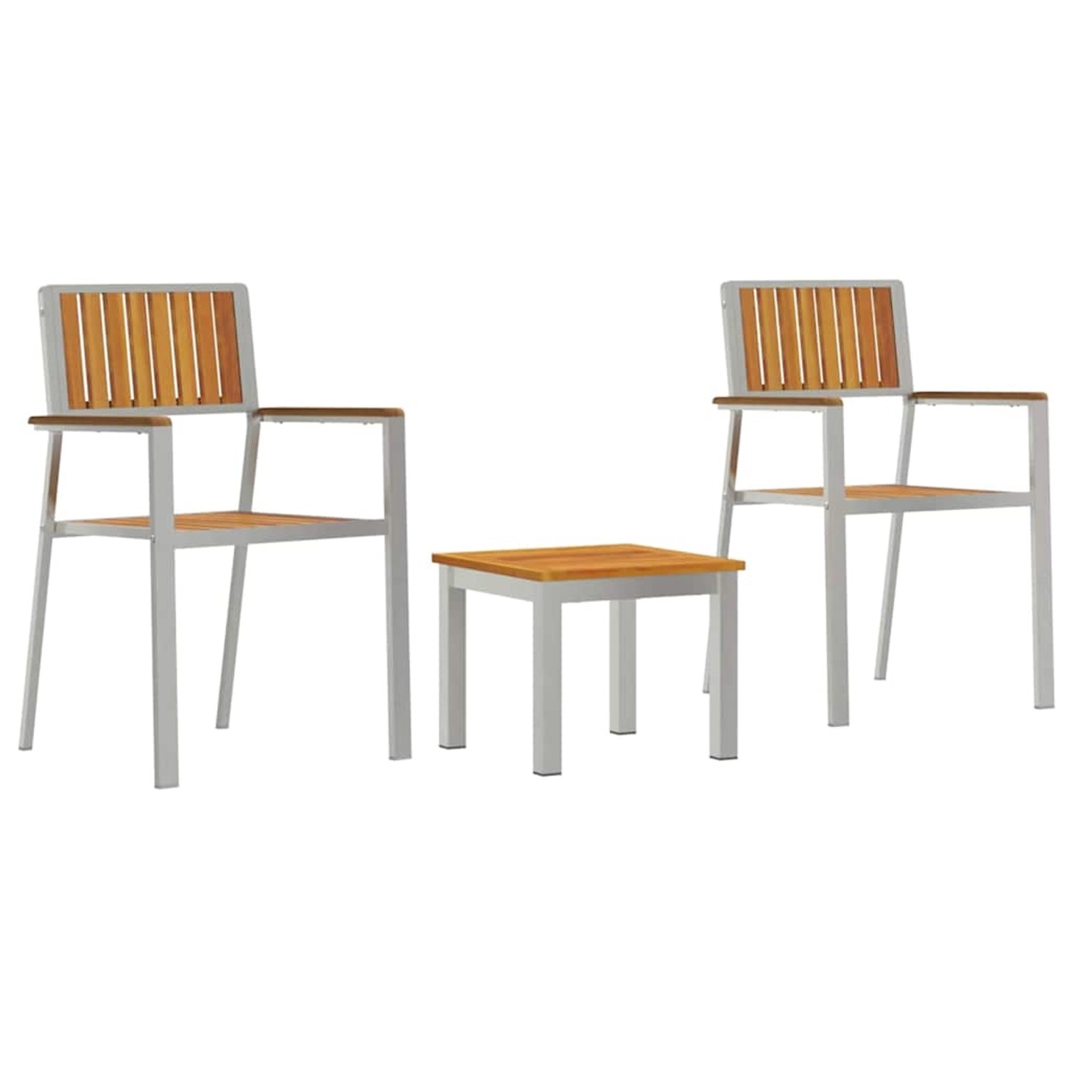vidaXL Garten Essgruppe mit Kissen 3-Tlg Braun Massivholz Akazie 3334841 günstig online kaufen
