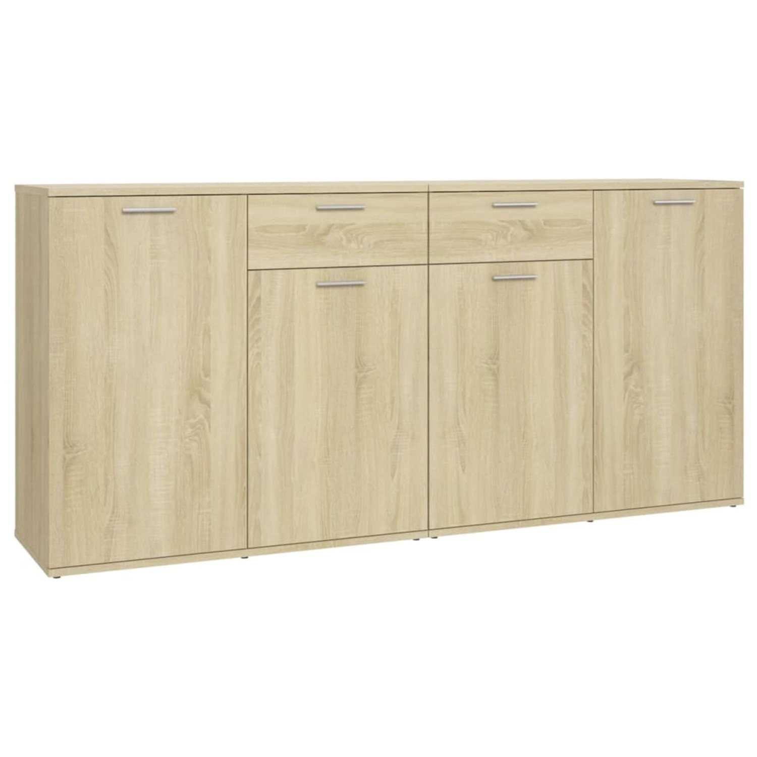 vidaXL Sideboard Sonoma-Eiche 160x36x75 cm Holzwerkstoff 3074930