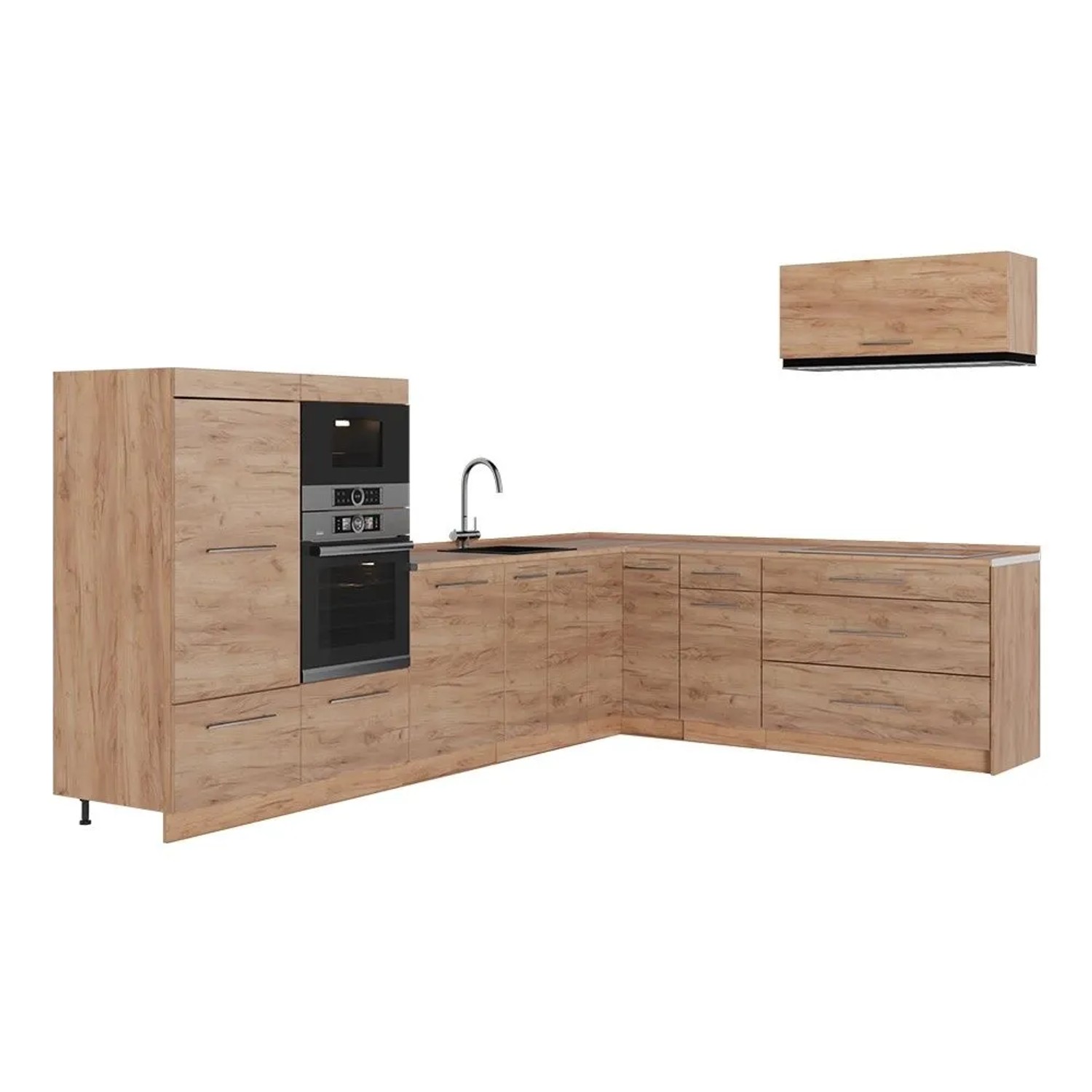 Vicco Eckküche Fame-Line Goldkraft Eiche/Goldkraft Eiche 327 x 154 AP Eiche Art Nr 64393