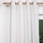 Mydeco Gardinenstange Buche mit weißem Vorhang, 160 cm Länge.