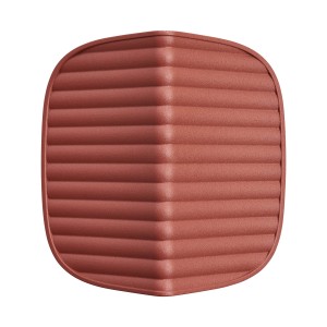 Elho Vogelfutterhaus Cosy, 18 cm, rot-weiß, gerippte Oberfläche.
