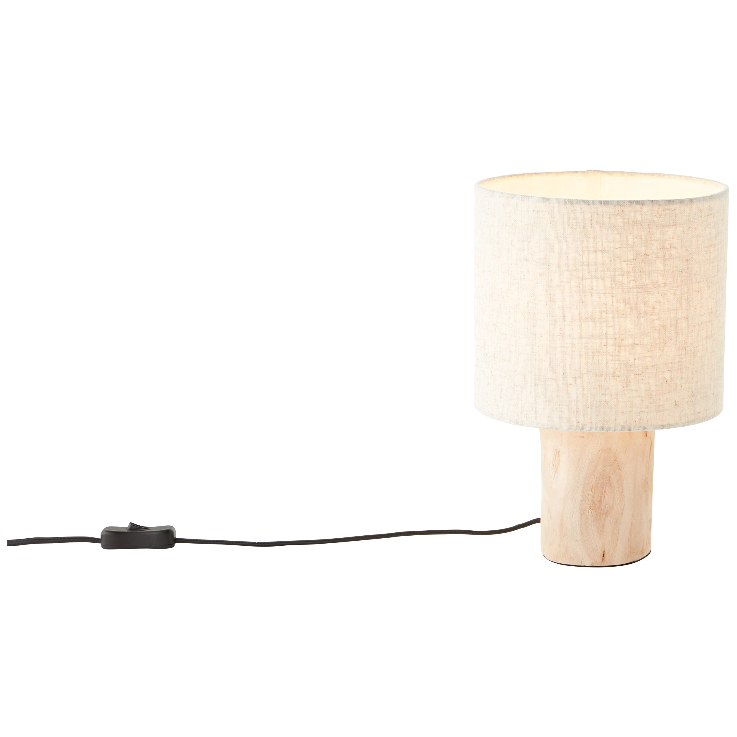Brilliant Tischleuchte Pia Textil-Holz Weiß kaufen bei OBI | Tischlampen
