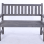 Graue PROREGAL Gartenbank Grana aus Holz, 90x117x70cm, mit optionaler Cordura-Abdeckung.