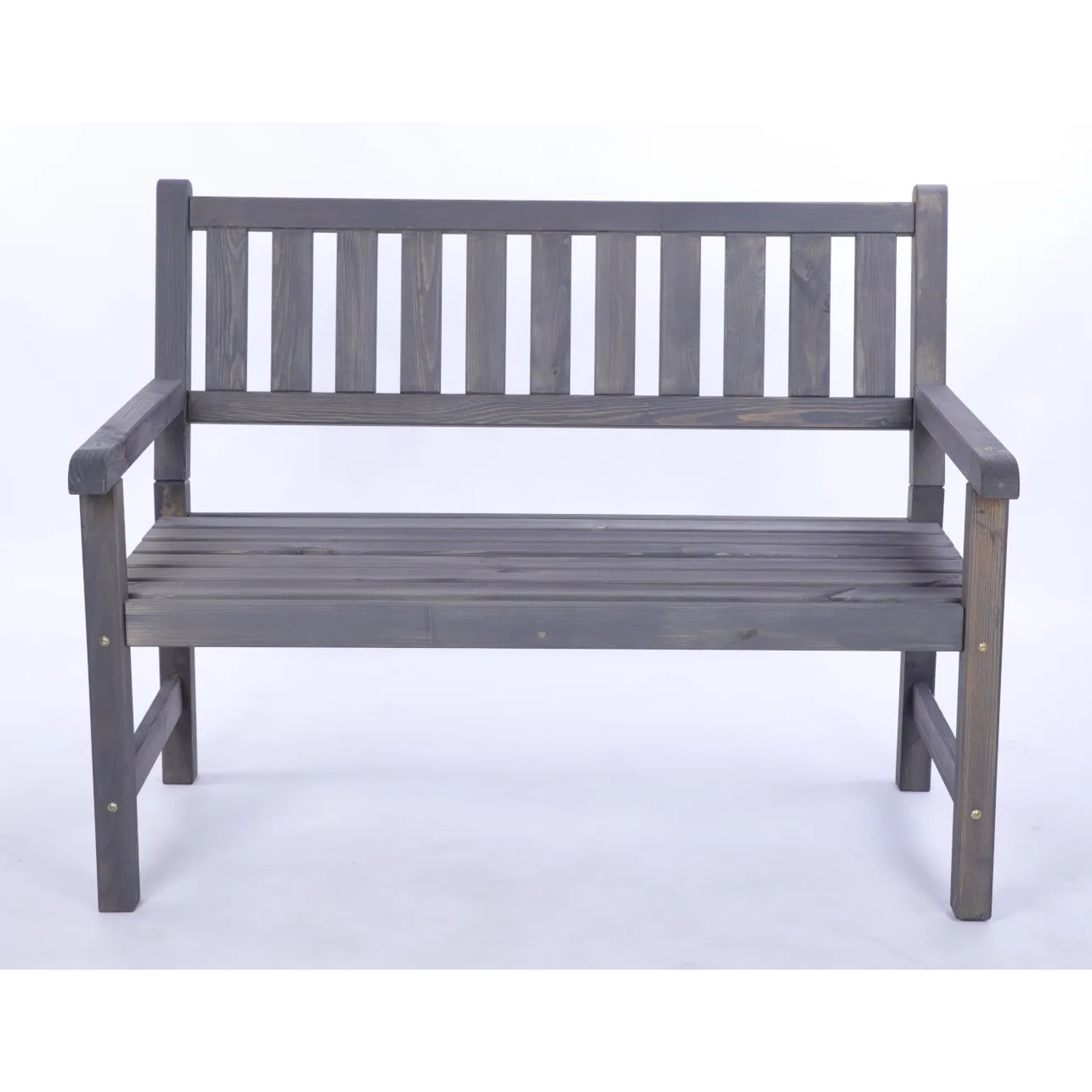 Graue PROREGAL Gartenbank Grana aus Holz, 90x117x70cm, mit optionaler Cordura-Abdeckung.