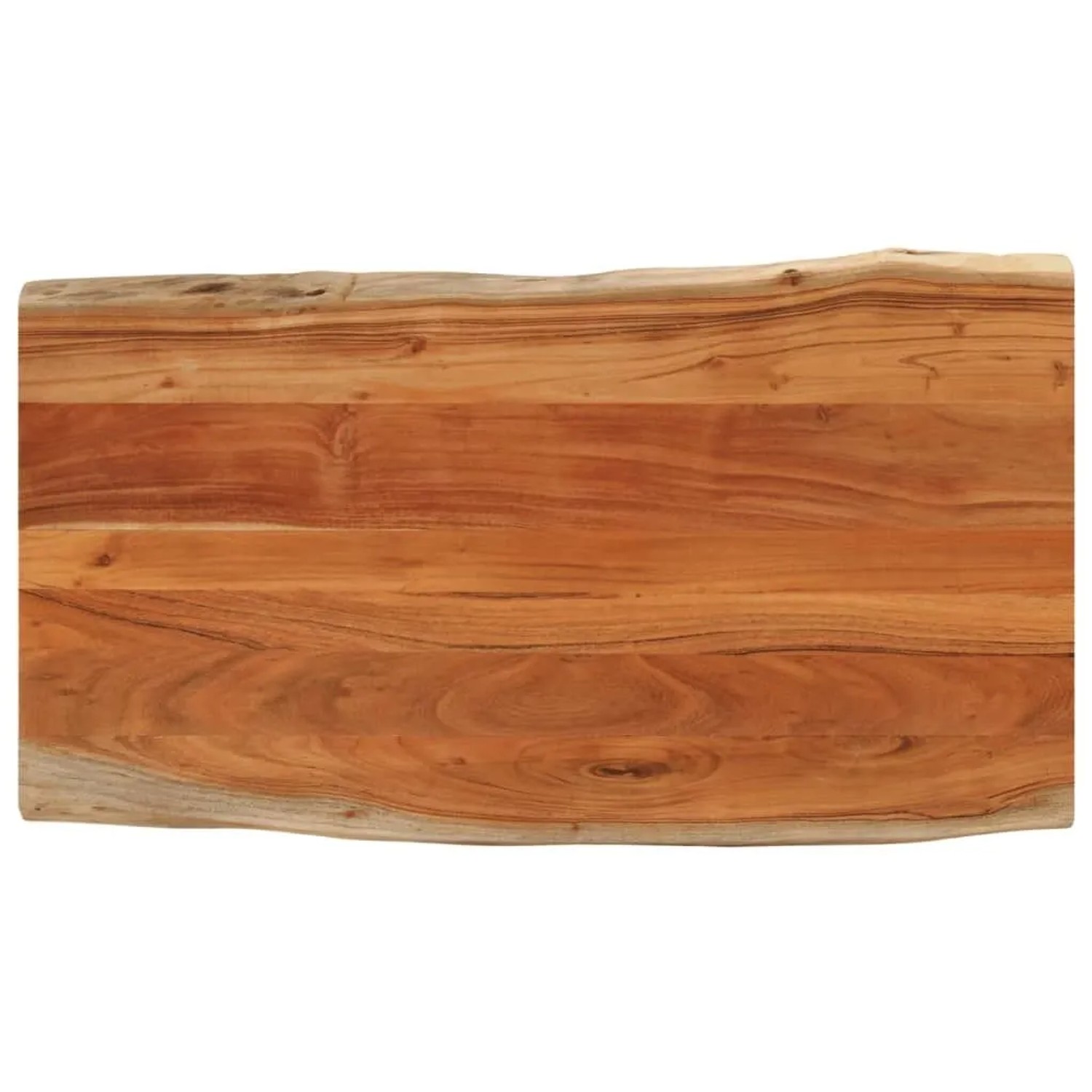 vidaXL Tischplatte 110x60x2,5cm Rechteckig Massivholz Akazie Baumkante 370623
