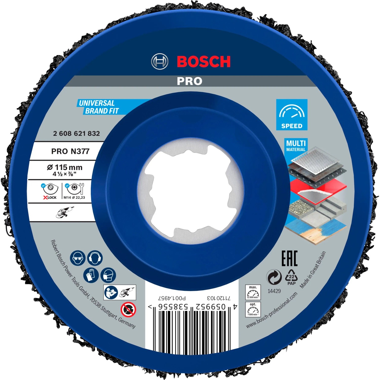 Bosch Reinigungsscheibe X-Lock N377 Metall Ø 115 mm x 22,23 mm