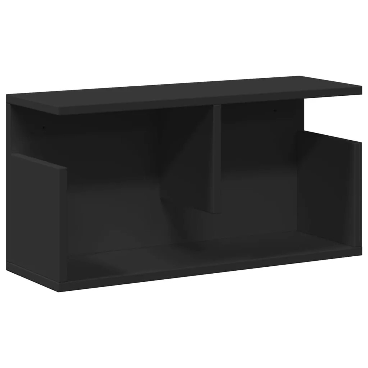 vidaXL Wandschrank 60x20x30 cm Schwarz Holzwerkstoff 854824